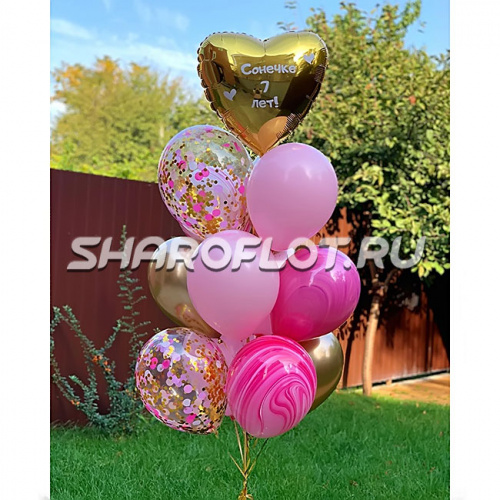 Фонтан из шариков для девочки