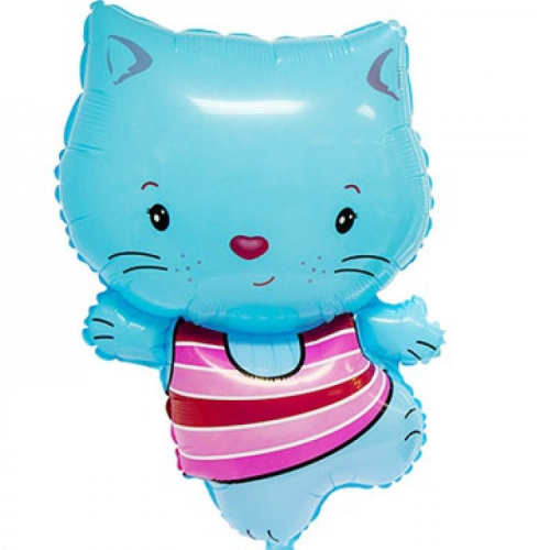 Мини-шар Котенок Голубой 25см