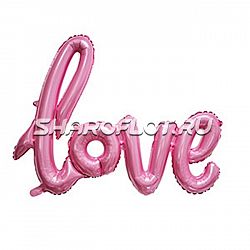 Шар Надпись love Розовая 80см