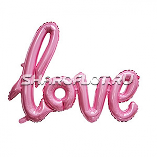Шар Надпись love Розовая 80см Шар Надпись love Розовая 80см