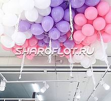 Шары сиреневые, розовые, белые 30см