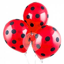 Шар Красный (черный горох) 30см