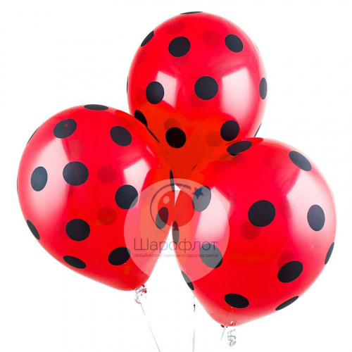Шар Красный (черный горох) 30см