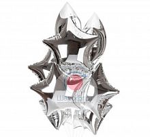 Фольгированные серебрянные звезды 17 шт