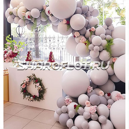 Гирлянда из шаров "Нежная сирень"
