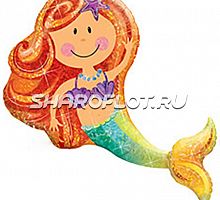 Шар Русалочка голография 80см
