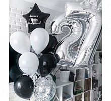 Композиция шаров с цифрой №084