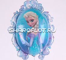 Шар Зеркало с Эльзой 60см