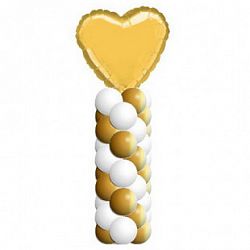 Колонна из шаров с сердцем 2м