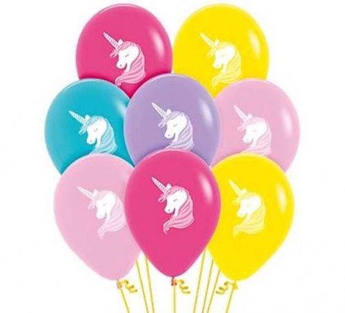 Шары Единорог Ассорти 30см