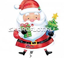 Шар Санта с елочкой 60см