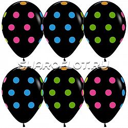 Шары Черные (горох диско), 30см