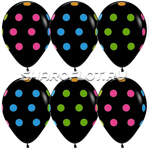 Шары Черные (горох диско), 30см