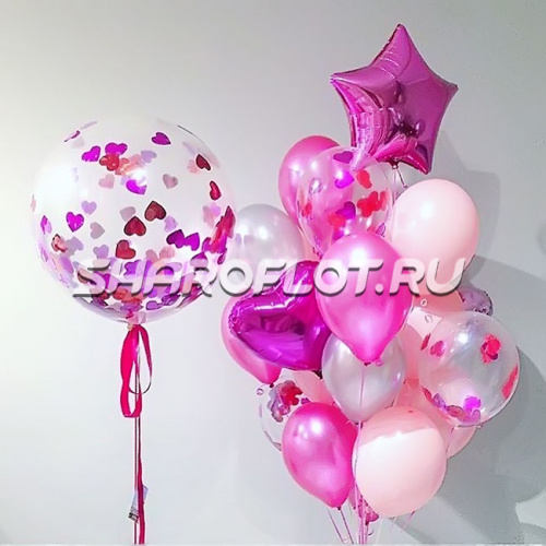 Композиция из шаров "Мечта влюбленных"