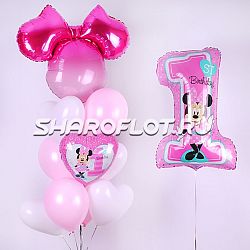 Шарики в стиле Мини на годовасие