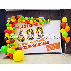 Оформление баннера 3х2 шарами