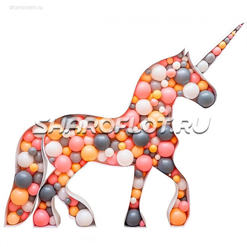 Аэромозайка Единорог, 200см