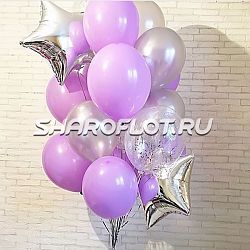 Фонтан из шаров и звезд