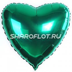 Шар Сердце Зеленое 40см