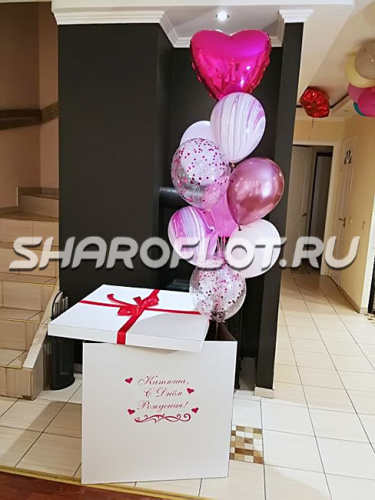 Коробка с шарами агат