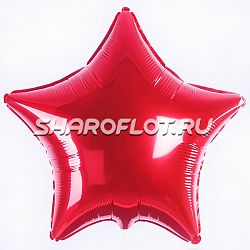 Шар Звезда Красная 40см
