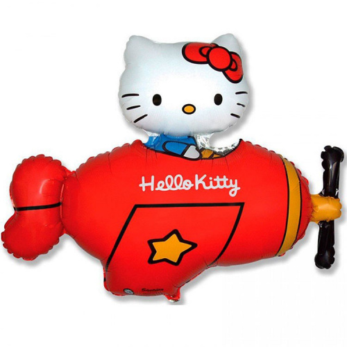 Мини-шар Hello Kitty красный 25см