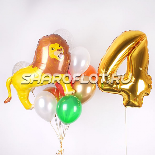 Букет со львом на 4 года Букет со львом на 4 года