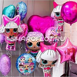 Сет из шаров с куклами Лол