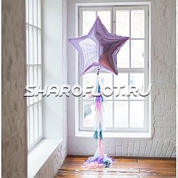 Большой шар с тассел гирляндой Звезда