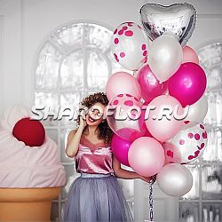 Связка шаров на 14 февраля