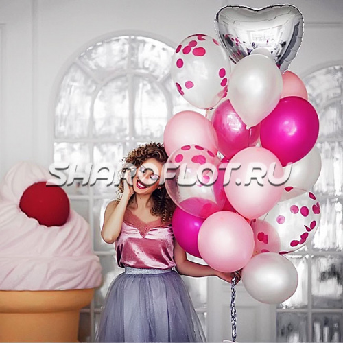 Связка шаров на 14 февраля