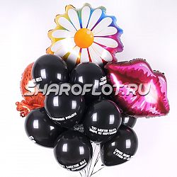 Букет с оскорбительными шарами