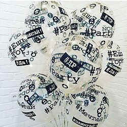 Шары Прозрачные Хештеги 30см