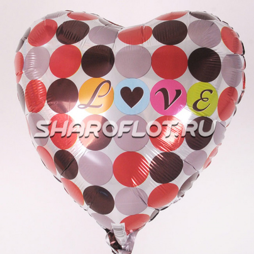 Сердце LOVE с рисунком 40см Сердце LOVE с рисунком 40см