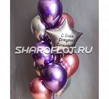 Фонтан из шаров хром