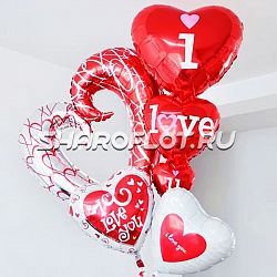 Композиция из сердец для любимой