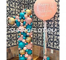 Цифра 1 из воздушных шаров