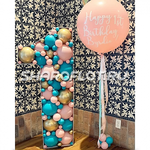 Цифра 1 из воздушных шаров