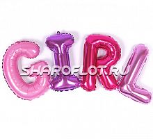 Надпись Girl разноцветная 80см