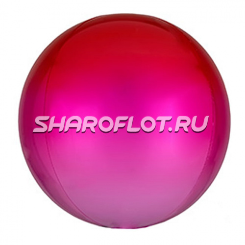 Шар Сфера Омбре Красно-Розовая