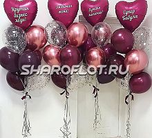 Фонтан из шаров для бабушки и мамы