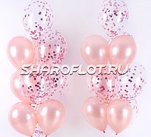 Фонтан в цветах розовое золото