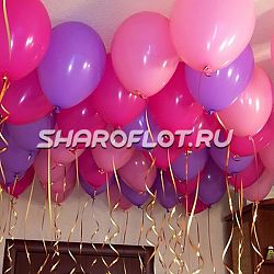 Шары розовые, фуксия, сиреневые 30см