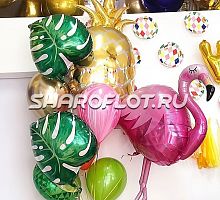 Шары с листьями тропическими