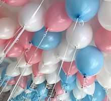 Шары розовые, белые, голубые 30см