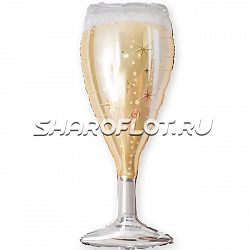 Шар Бокал Шампанского (звезды), 90см