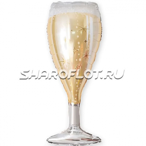 Шар Бокал Шампанского (звезды), 90см Шар Бокал Шампанского (звезды), 90см