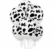 Шары белые (черные пятна), 30см