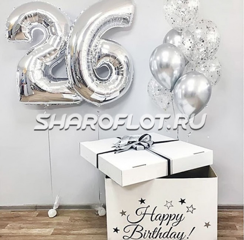 Поздравление на 26 лет серебро хром