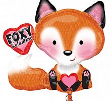 Шар Лисенок Foxy Valentine 70см